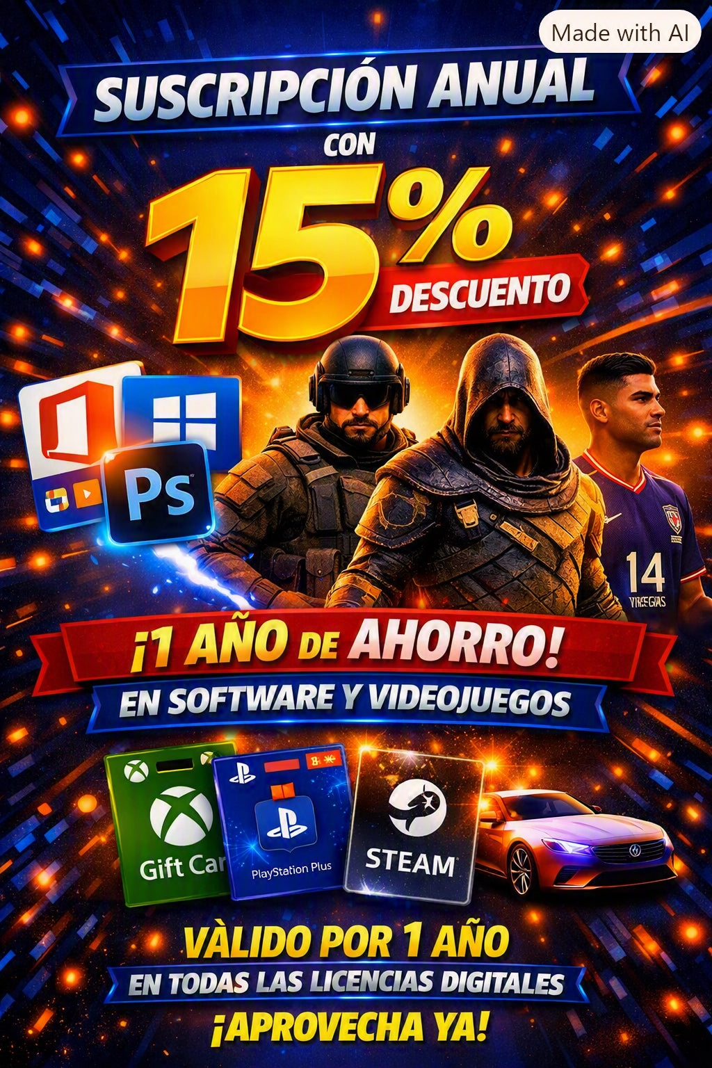 💥 Suscripción Anual – 15% de Descuento Exclusivo para todos los productos