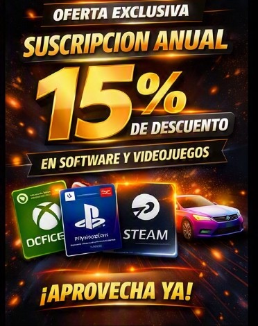 💥 Suscripción Anual – 15% de Descuento Exclusivo para todos los productos